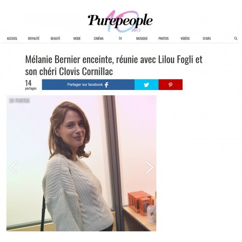 Pure People - Mélanie Bernier with Lilou Fogli and her beloved Clovis Cornillac