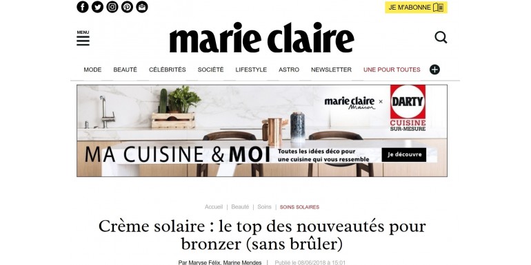 Marie-Claire.fr - Juin 2018 - Protection solaire 